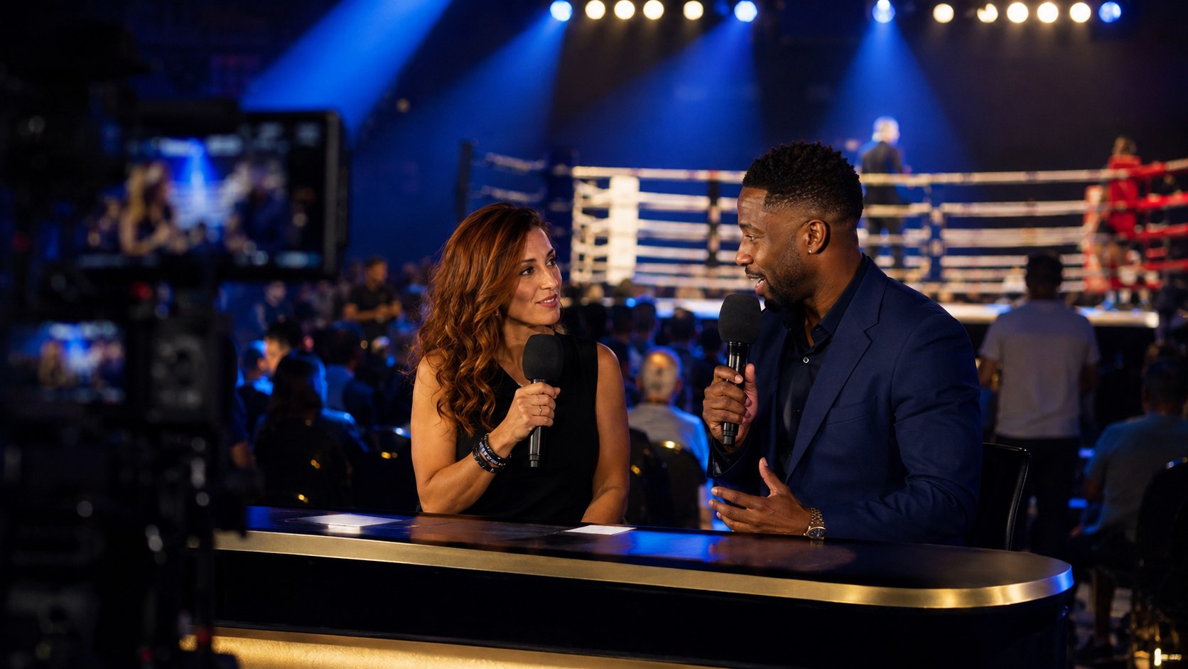 Émission live autour d'un gala de sports de combat